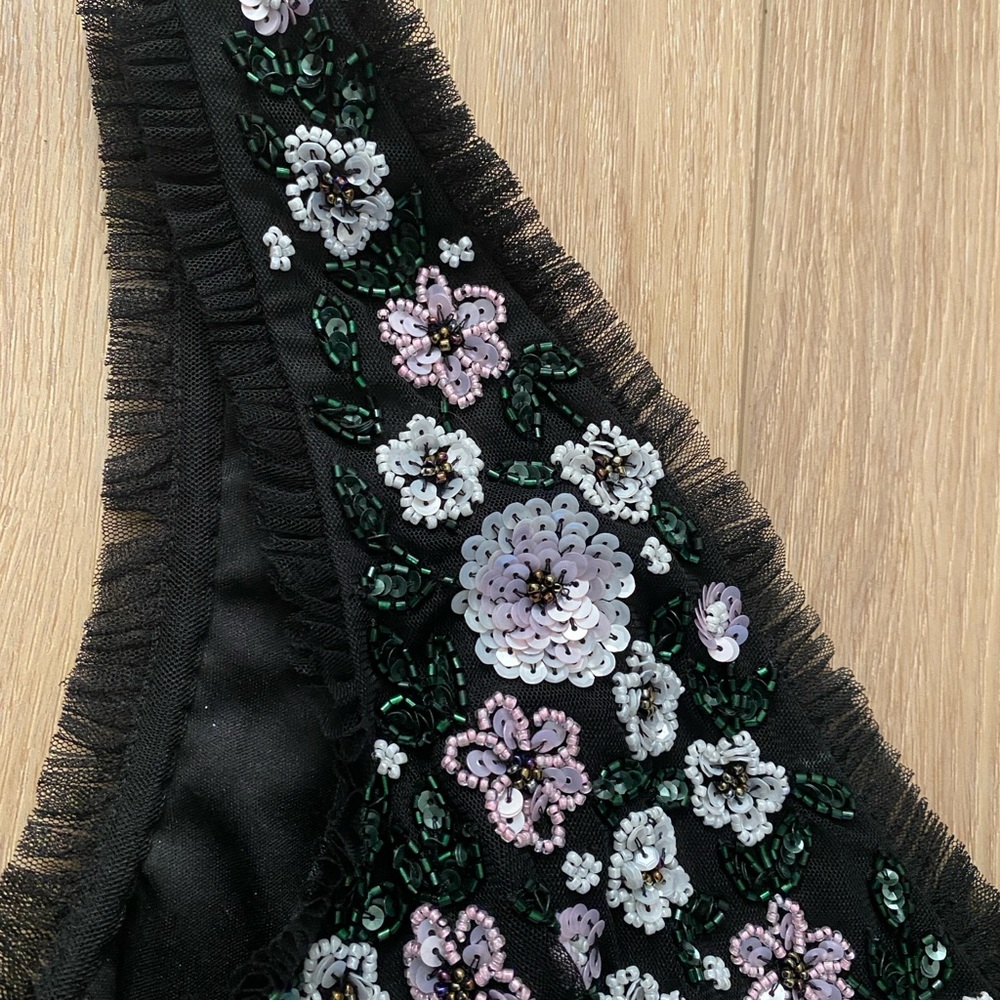 Adrianna Papell Black and White Floral Maxi Dress - Picture 3 of 9